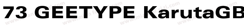 73 GEETYPE KarutaGB Flash Black字体转换